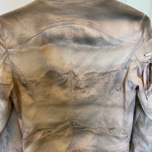 Elisa Cavaletti/Daniela Dallavalle jacket US S cotton beige/taupe mottled look - Picture 9 of 16